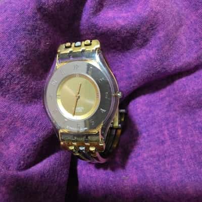 Swatch Womens Watch Tri-Gold