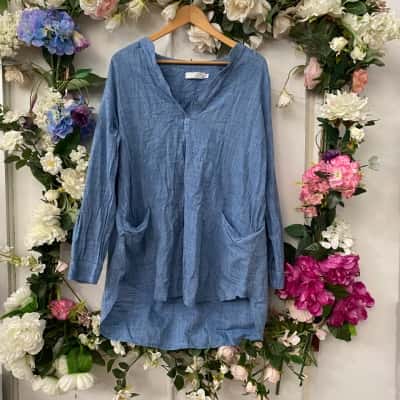 Seafolly Womens  Size 16 / XL Long Sleeve Shirt Blue 