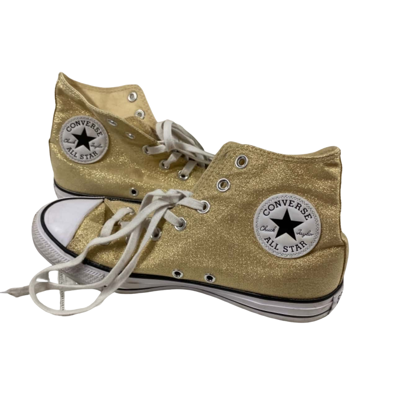 Converse Womens Size 8 Gold chuck taylor all star sneakers (s)