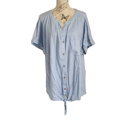 Autograph Womens  Size 20 Short Sleeve Top Light Blue BNWT