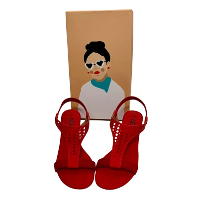 Women's I Love Billy red sandals, size 39