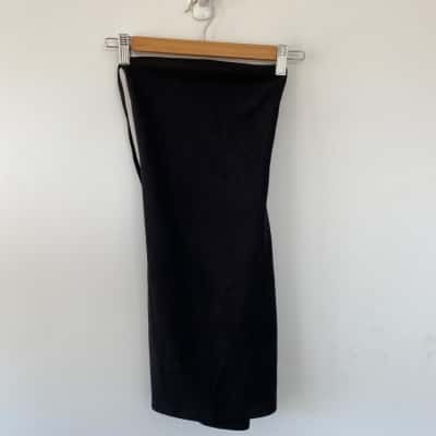 White Fox Black Velvet Back Tie Mini Dress Size XS 