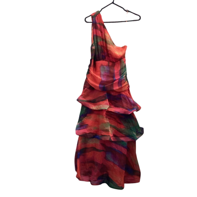 All About May Womens Size 14 Baliee One Shoulder Midi Dress 