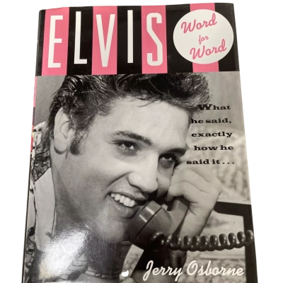Elvis Word For Word By Jerry Osborne Hard Cover Book 
