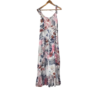Wayne Cooper Womens  Size 12 Floral Maxi Dress Floral / Multicoloured / White 