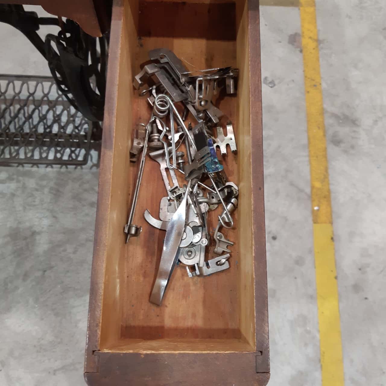 Antique treadle sewing machine