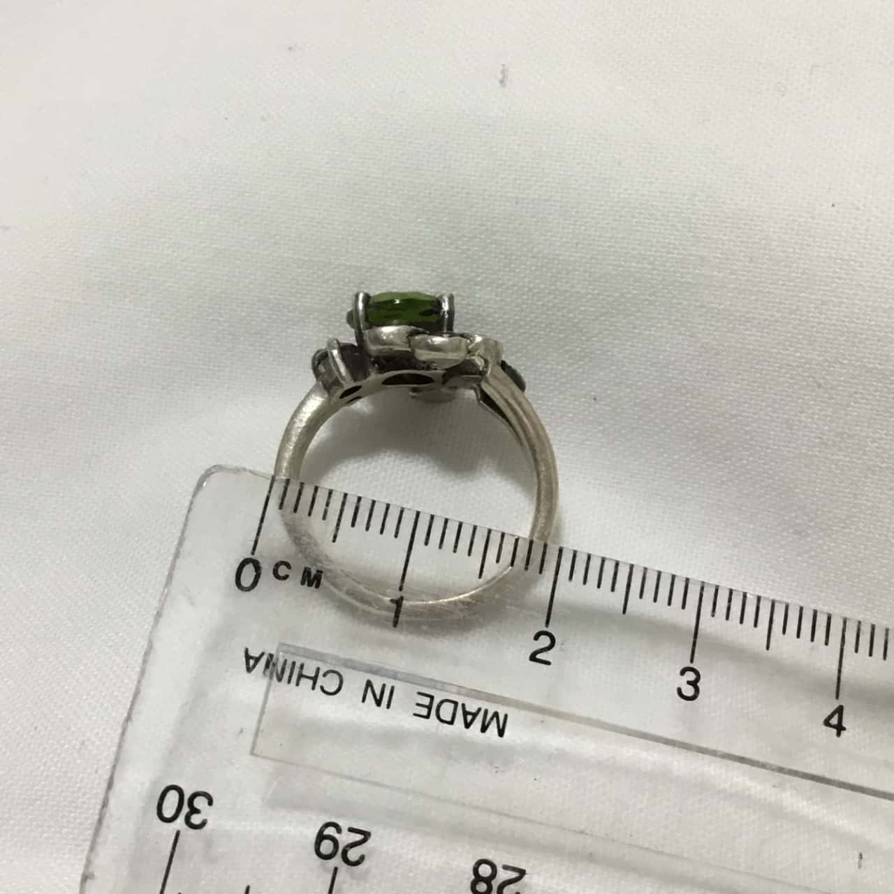 Grn Silver Rings Green Stone Sterling Silver 925 Ring(s)