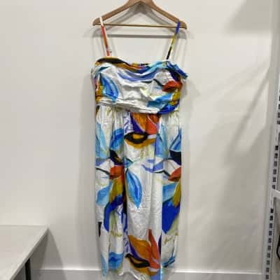 Sussan Womens  Size 20 Shoestring Strap Dress Multicoloured 