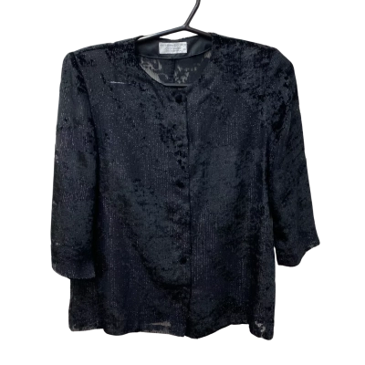 Victori Cooper Womens ,3/4 Sleeve Top Black   Size 10