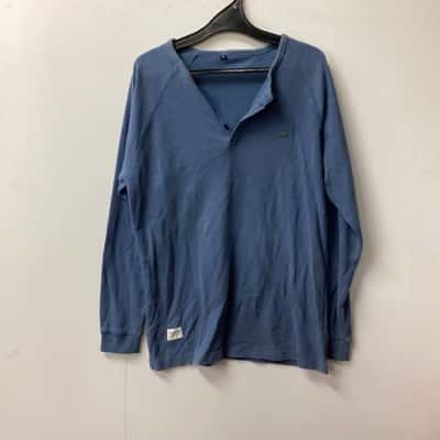  Aoipeson   Size XL Long Sleeve Cotton blend Top Blue G