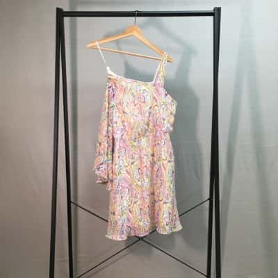 NWT Gum Ladies Paisley One Shoulder Dress in size 16