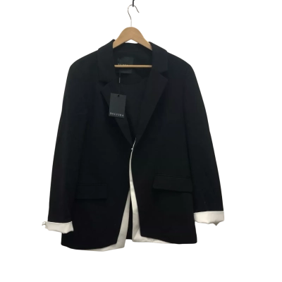 Decjuba Womens  Size 14 Blazer Black  BNWT$179