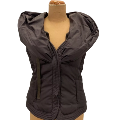 Elie Tahari Womens  Goose Down Quilted Vest Size S Brown 