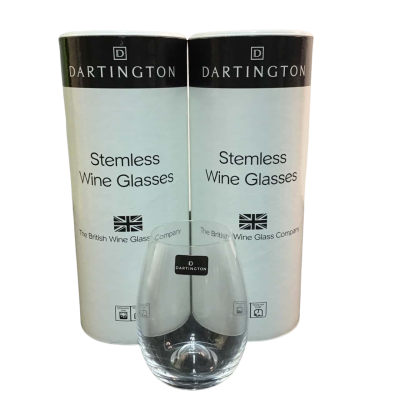 Set of 4 Dartington Stemless Wine Glasses