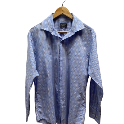 Van Heusen Mens Shirt Size 42 Blue Check Shirt