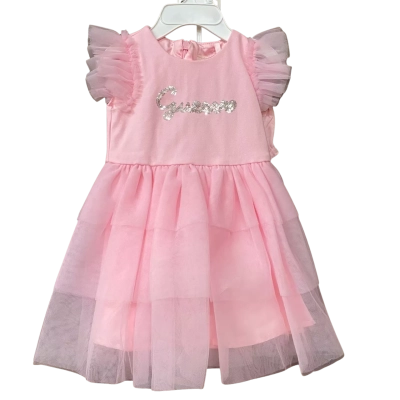 BNWT Guess Kids Size 6-9m Pink Dress & Bottoms Set  