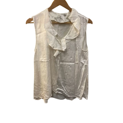 Laura Ashley Womens  Size 14 Sleeveless Top White 