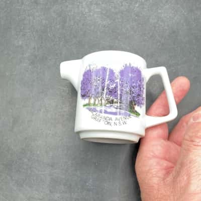 Vintage Westmister Fine China Australia “Jacaranda Avenue , Grafton N.S.W “ Souvenir Creamer / Milk Jug