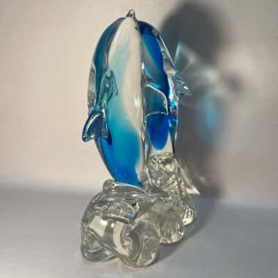 Hand blown Glass Dolphin Ornament