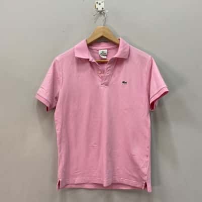 Lacoste Mens  Size M Polo Shirt Pink  