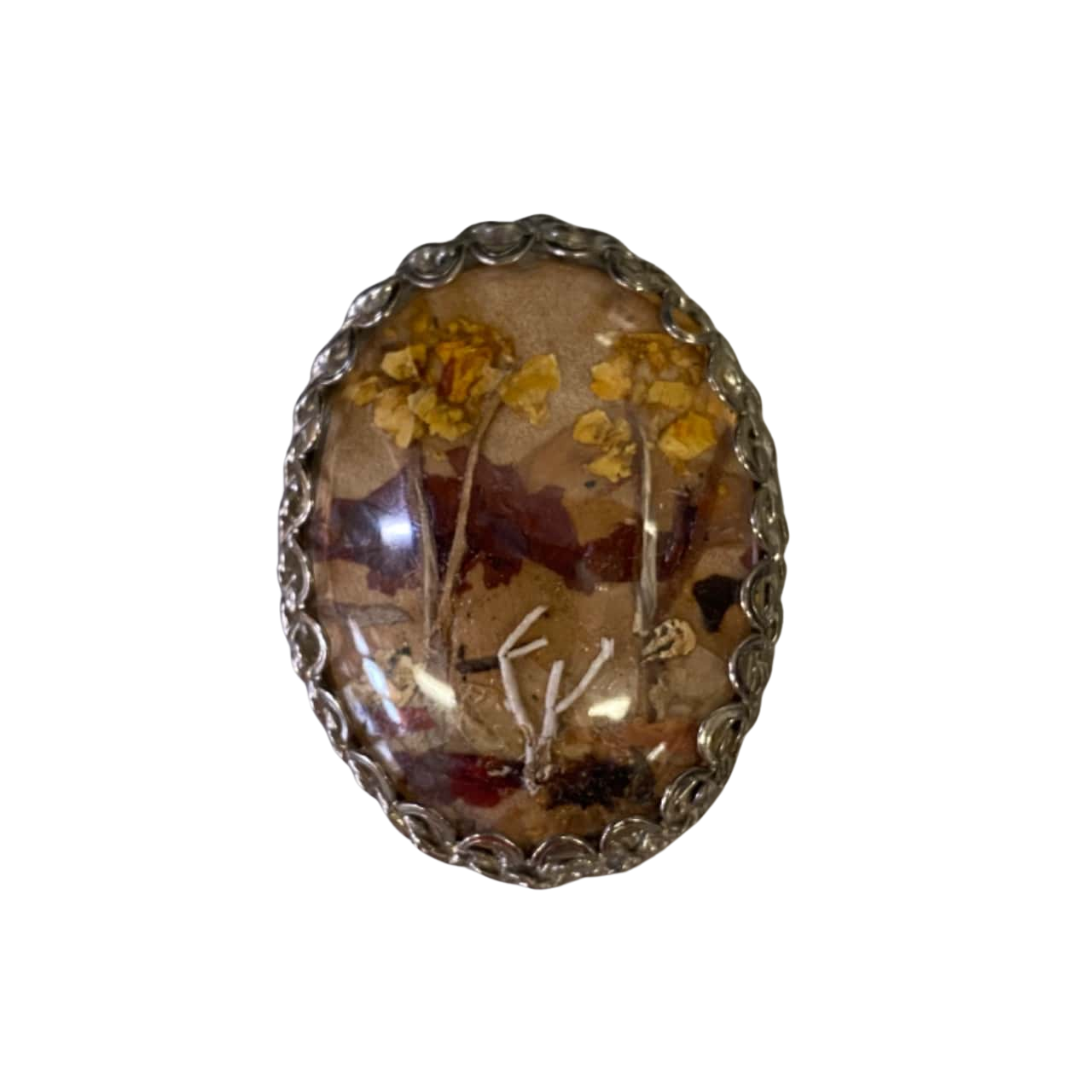 Handmade Autumn Scene Resin Brooch / Pendant