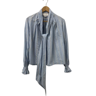 Karen Walker Womens  Size 10 Long Sleeve Shirt Blue / Striped 
