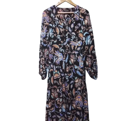 Minkpink Women's  Size S Black and Multicoloured Floral Maxi Dress