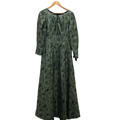 Lotti's Model Millews Womens  Size 36 Vintage Maxi Dress Gold / Green 