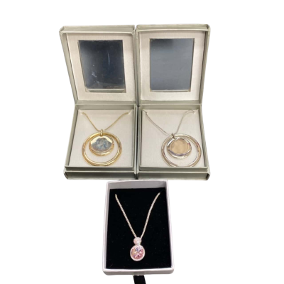 Jag Womens Necklace 2x / pink stone 