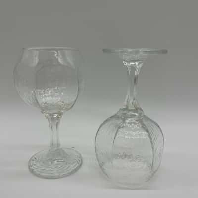 Set of 6 Vintage 'Libbey' Paneled Chivalry Goblets [S#2]