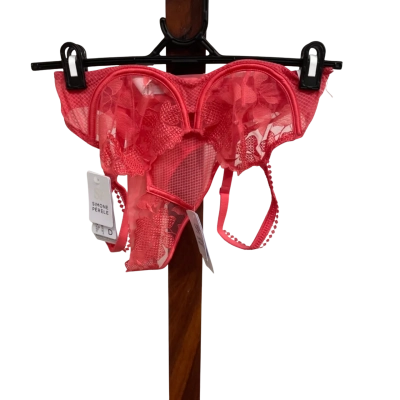 Simone Perele Women’s Size 10 D Bra & Pant size 12 - Watermelon Pink -Brand New with Tags - RRP $199.99
