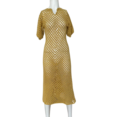 Crochet Size 8 Mustard coloured dress