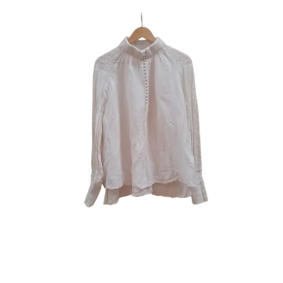 Womens Country Road Cream Silk/Linen Blend Top Size 12