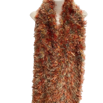 Knit & Stitch Womens Scarf Orange 