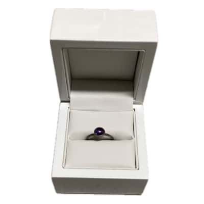 Pandora Womens Ring Purple Gem / Sterling Silver 