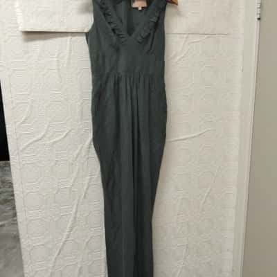 Fleur Wood Womens  Size 1 Silk Sleeveless Jumpsuit VGUC 