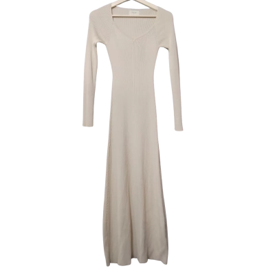 Dissh Women's Size XS Beige Maxi Bodycon Dress