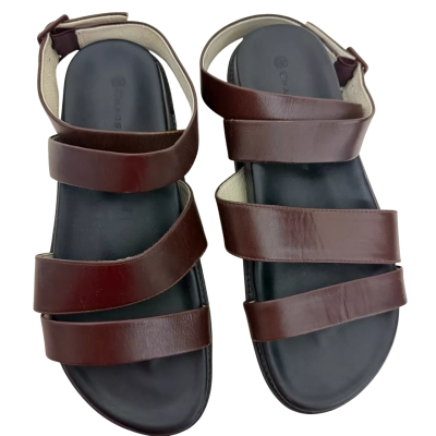  Chaos & Harmony Leather Sandals Size 39 Black/ Brown 