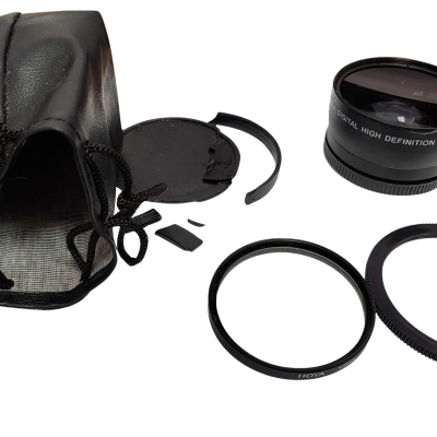Digital High Definition 0.45x Super Wide Angle Lens (58mm Thread) + Hoya 58mm UV(0) Filter + Focus Gear Ring 