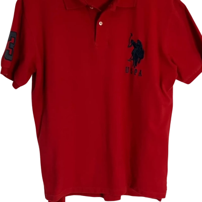 U.S. Polo Assn. Mens  Size M Polo Shirt Red 