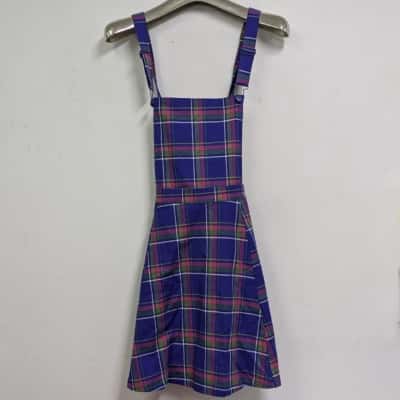 Black Friday Womens Blue Tartan Dress Size 14  