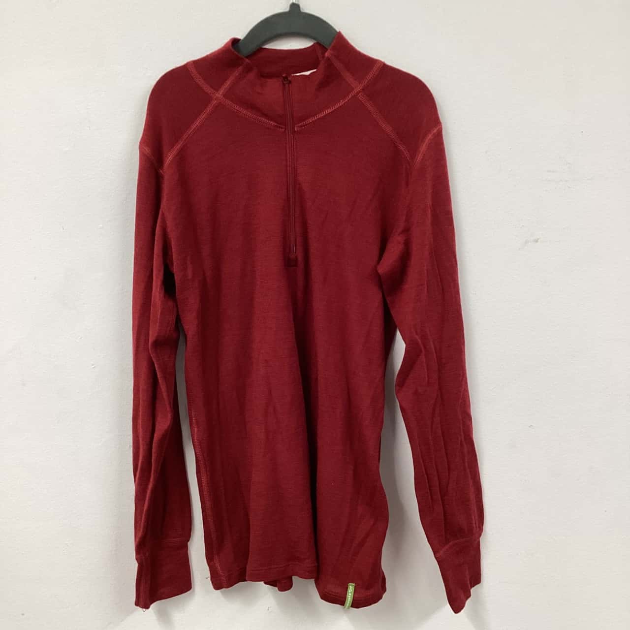 Kathmandu Kids 100 merino zipneck top maroon EUC(s)