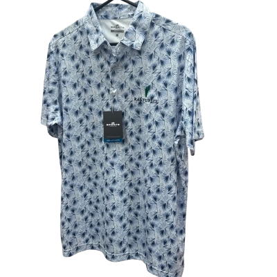 Rankfurlie Mens  Size M Blue Leaf Golf Shirt