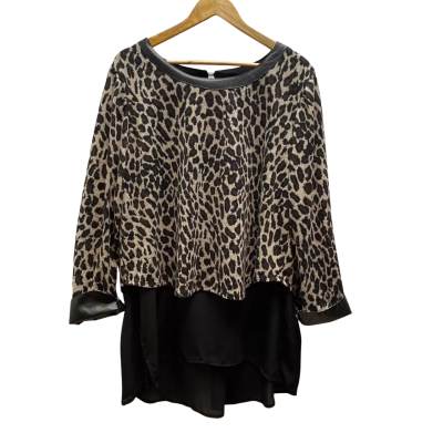 Caroline Morgan Womens Size 18 Animal Print Top