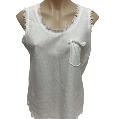 Imagine  Fashion Italy Womens  Size S Sleeveless Top White 