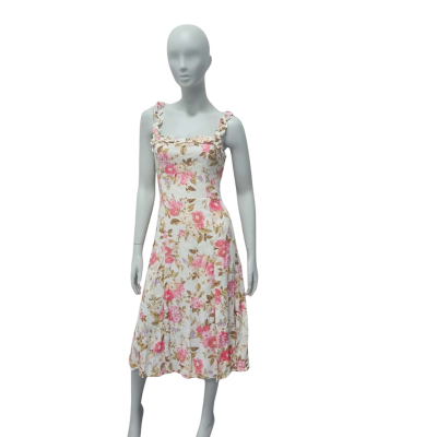 Petal + Pup Womens  Size 6 Casual Dress / Cocktail Dress / Floral Dress / Midi Dress / Party Dress / Shoestring Strap Dress Brown / Cream / Floral / Multicoloured / Pink  / Purple 