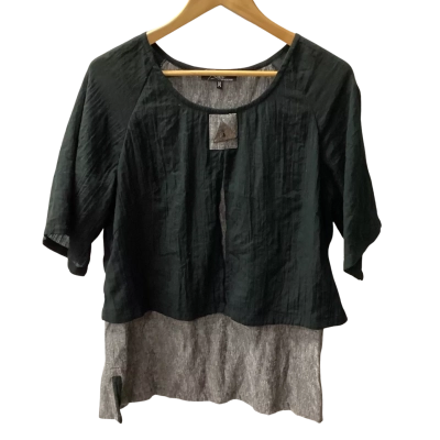 BABS Vancouver  Size M Short Sleeve Top Black  / Grey I