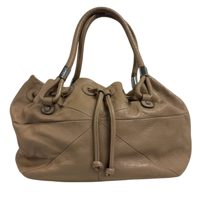 Oroton Genuine Leather Large Dark Beige Handbag 