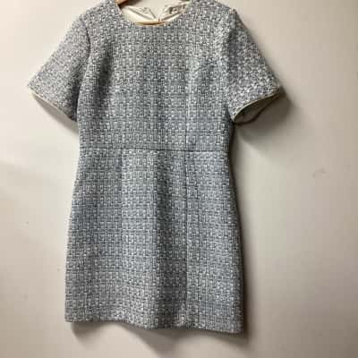 Forever New Womens  Size 12 Short Sleeve Dress  Blue (d)