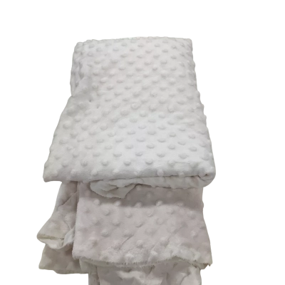 Soft Cream Polyester Fabric with Bumps 100 x 150 cm                    f2